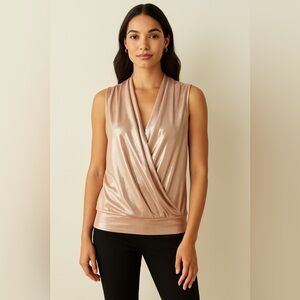 INC International Concepts Women’s Metallic Sleeveless Blouse Size M